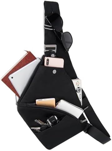 Travel Sling Bag with RFID Pocket, Anti Theft Crossbody Bag for Women Men Casual Chest Outdoor Shoulder Hiking Bag