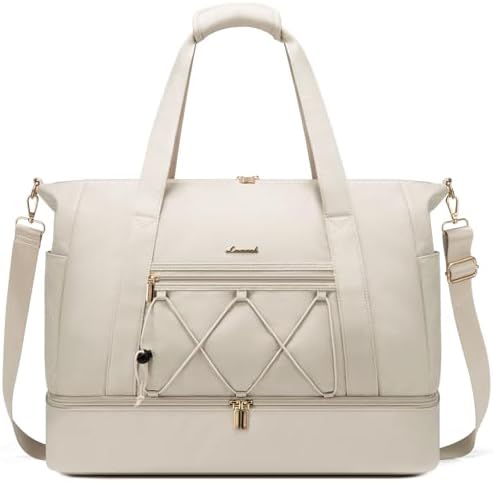 LOVEVOOK Gym Bag for Women, 18in Carry-on Sports Duffle Bag, Lightweight Travel Duffle Bag With Shoe Compartment & Wet Pocket, Water Resistant Workout Duffle Bag for Travel Fitness Swimming Yoga