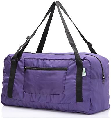 HOLYLUCK Foldable Travel Duffel Bag For Women & Men Luggage Great for Gym (Purple) One_Size