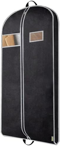 BALEINE Heavy Duty Garment Bag with Shoe Storage Travel Bag for Dresses, Suit, Coats Travel Essential (60″)