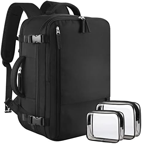 Large Travel Backpack for Women Men, Expandable 40L Carry On Backpack, 17 Inch Laptop Backpack College Bookbag, Waterproof Travel bag as Person Item Flight Approved