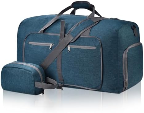 Felipe Varela Duffle Bag with Shoes Compartment and Adjustable Strap,Foldable Travel Duffel Bags for Men Women,Waterproof Duffel Bags